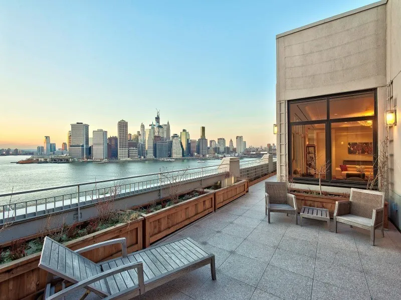 <strong><a href="http://streeteasy.com/building/one-brooklyn-bridge-park/1216">Furman Street #1216</a></strong>
<strong> Price:</strong>$32,000,000
<strong>Layout: </strong>11,000 sq. ft., 14 rooms, 6 beds, 6 baths